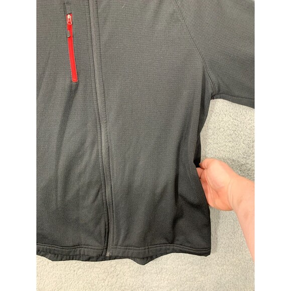 PEBBLE BEACH Large (L) Full Zip Black Red Golf Activewear Jacket Chest Pocket - Picture 5 of 12
